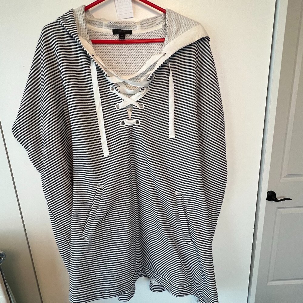 J. CREW Pullover Sleeveless Hoodie; Size M/L